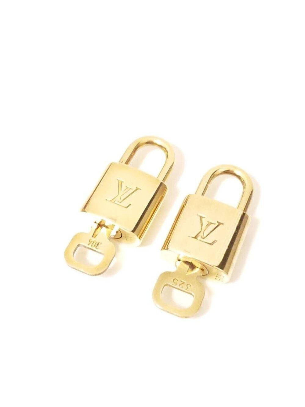 100% Authentic Louis Vuitton Shiny Gold 2 Locks and Keys